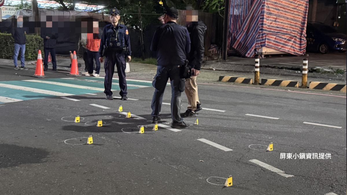 屏東市瑞光南路今（17）日清晨發生一起槍戰。（圖／屏東小鎮資訊提供）