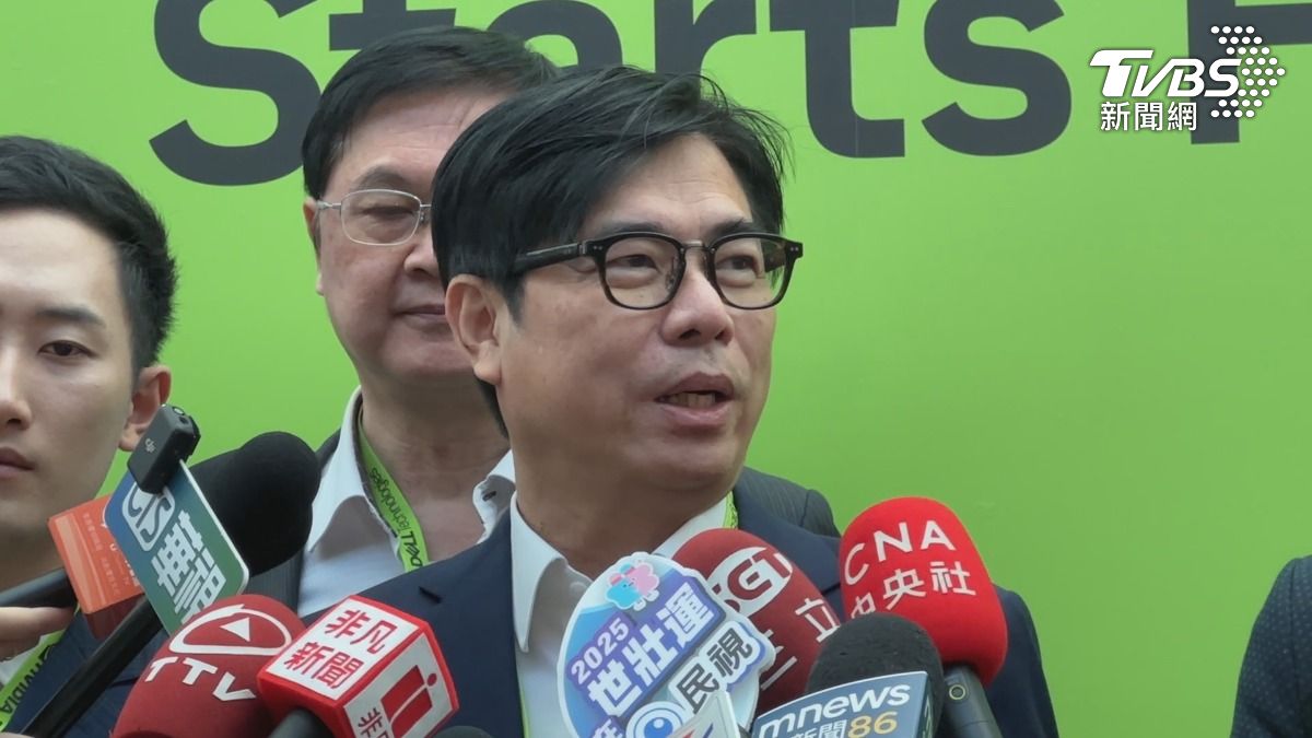 陳其邁率團參加輝達GTC大會出席黃仁勳主題演講。（圖／中央社）
