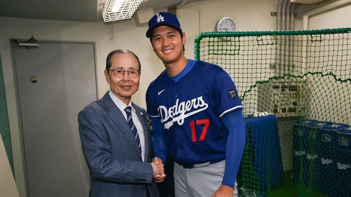 王貞治（左）和大谷翔平（右）。（圖／翻攝自Instagram@shoheiohtani）
