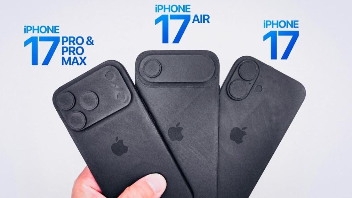 爆料客Majin Bu先前製作的iPhone 17系列3D列印模型機。（圖／翻攝自YouTube@iDeviceHelp）