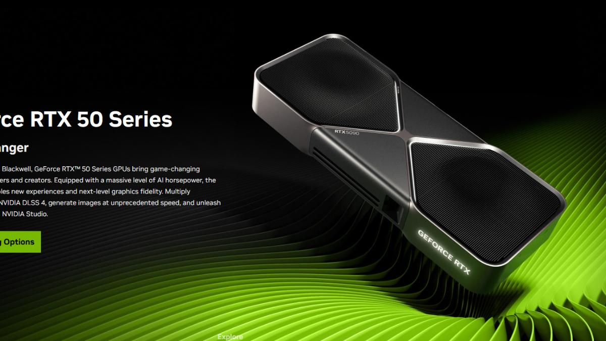 NVIDIA RTX 50系列顯卡。（圖／翻攝自 輝達官網）