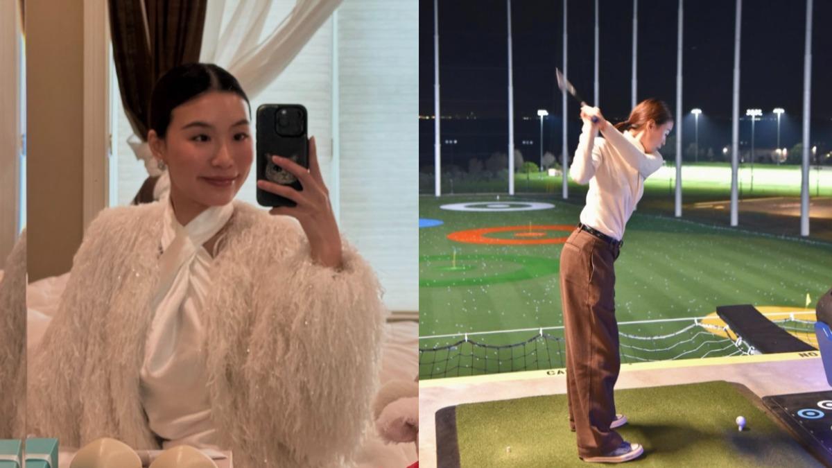 Bella拍完婚紗照後，還去打高爾夫球放鬆。（圖／翻攝自Bella IG）