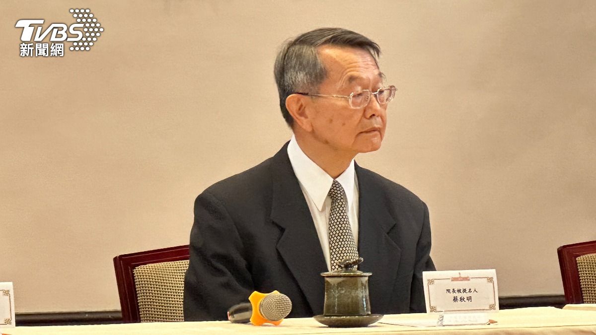 司法院長被提名人蔡秋明。（圖／潘袁詩羽攝）