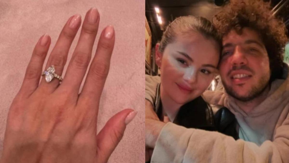 席琳娜去年12月開心宣布和男友班尼訂婚。（圖／翻攝自selenagomez IG）