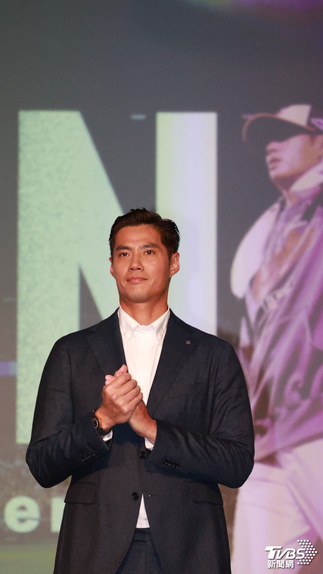 陳偉殷今天在台灣舉辦引退記者會。（圖／華子琛攝）