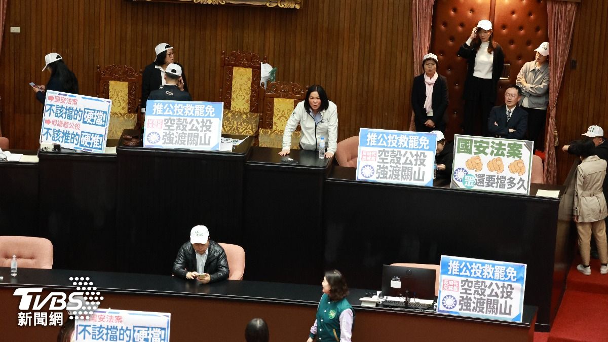 陳玉珍一人大戰綠委。（圖／華子琛攝）