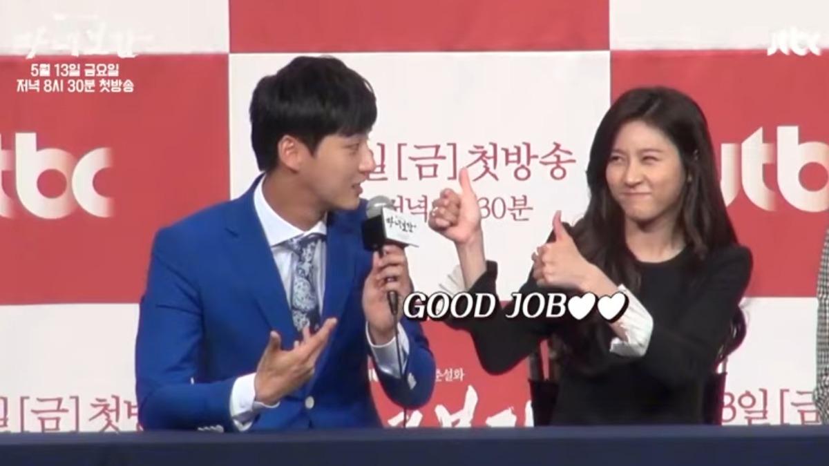 金賽綸大讚尹施允是個心地善良的演員，在片場很照顧她。（圖／翻攝自Jtbc）
