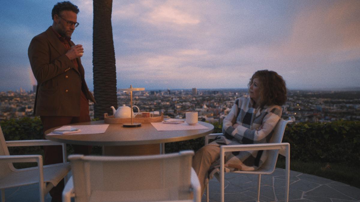 賽斯羅根（左）與凱薩琳奧哈拉坦言當演員壓力大。（圖／APPLE TV+提供）