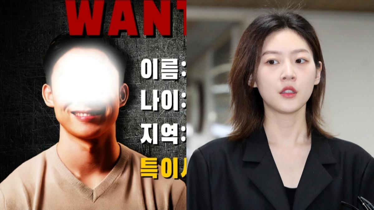 K某（左圖）自稱是金賽綸的前男友。（圖／翻攝自橫豎研究所YouTube、右圖news1提供）