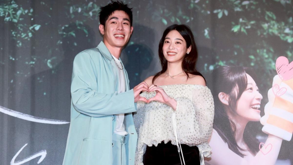 《有病才會喜歡你》首映，詹懷雲（左）、江齊。（圖／記者趙世平攝）