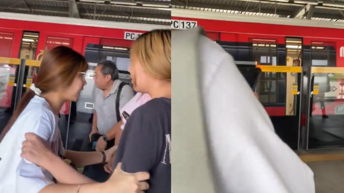 泰國BTS列車強烈搖晃，乘客被晃到站不住。（圖／取自X）