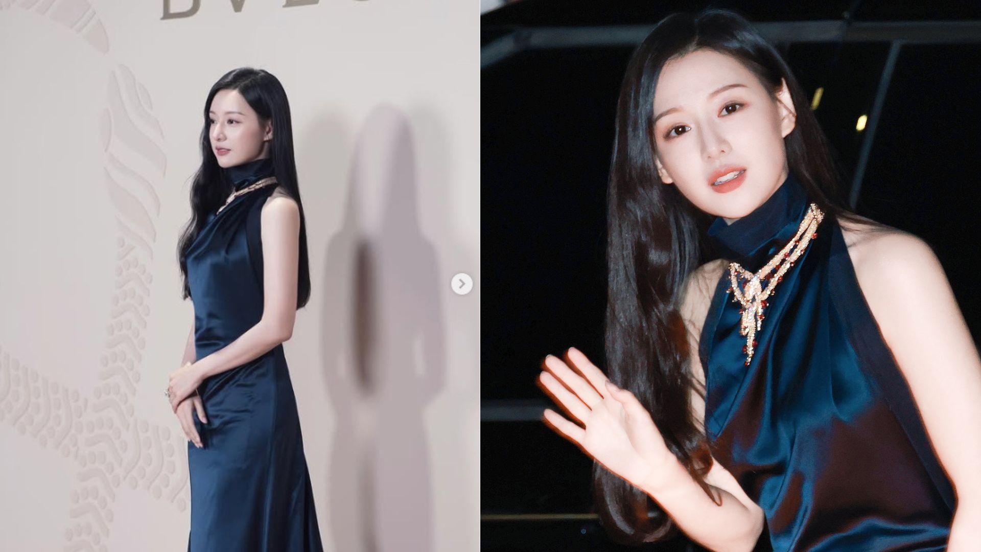 金智媛烏黑長髮披肩，舉手投足皆散發高貴氣質。（圖／翻攝自IG@geewonii、X@TOWON_1019）