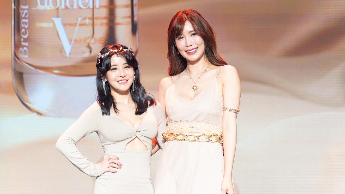 花花和沐妍出席代言記者會。（圖／FIF打歌舞台提供）