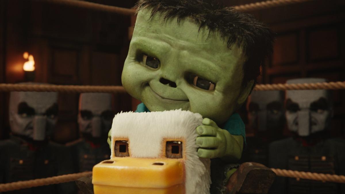 《MINECRAFT麥塊電影》有許多逗趣的方塊生物。（圖／華納兄弟提供）