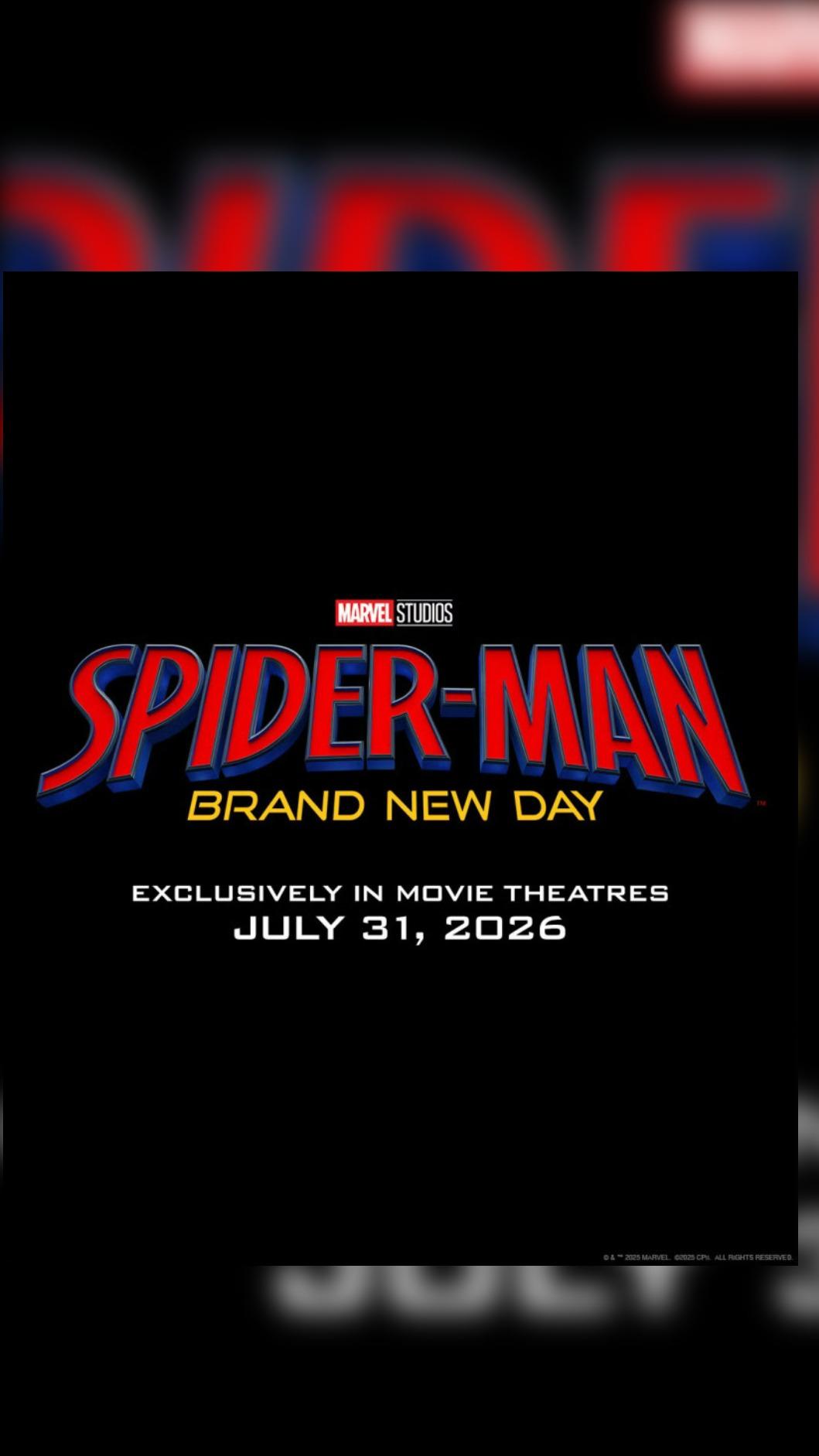 《蜘蛛人：重生日》檔期正式確認。（圖／摘自臉書）