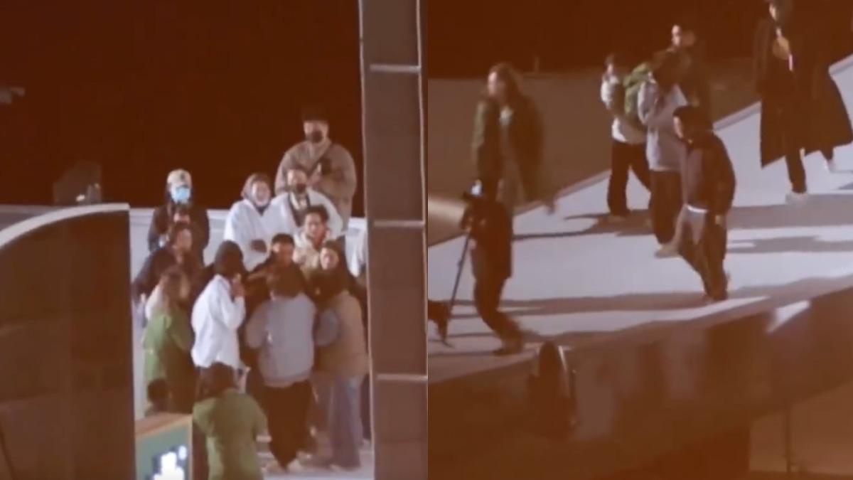 吳宣儀暈倒畫面流出。（圖／翻攝自微博《橘子娛樂》）