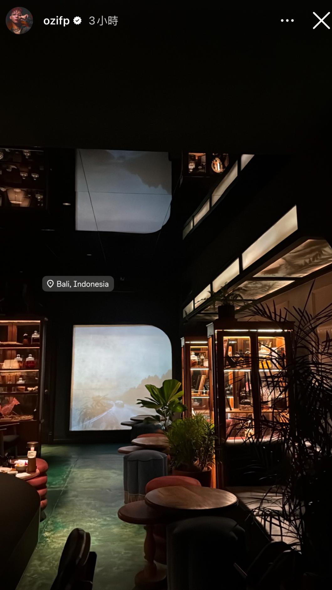 ØZI飛抵印尼峇里島。（圖／翻攝自IG）