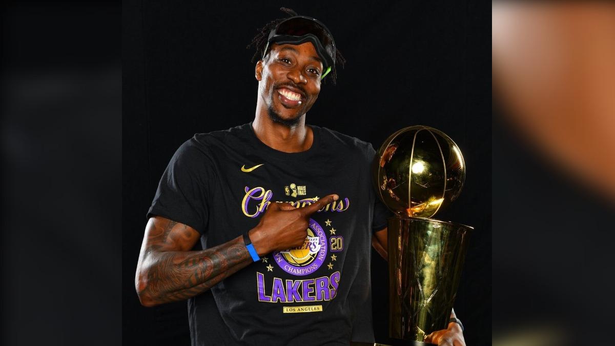 霍華德2019-2020賽季幫助洛杉磯湖人奪冠。（圖／翻攝自X@LakersDailyCom）