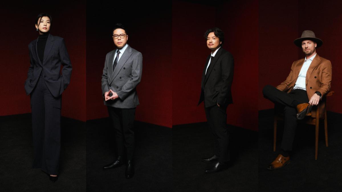 《我談的那場戀愛》導演何妙祺、《得寵先生》聯合導演何英毅、李志偉、紀錄片《香港四徑大步走》導演Robin Lee。（圖／香港電影金像獎）