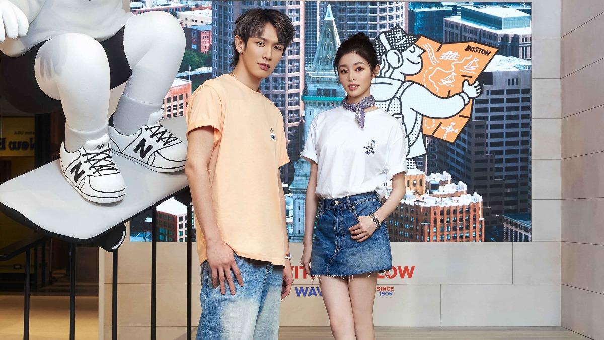 柯震東（左）、詹子萱今一同出席品牌活動。（圖／New Balance提供）