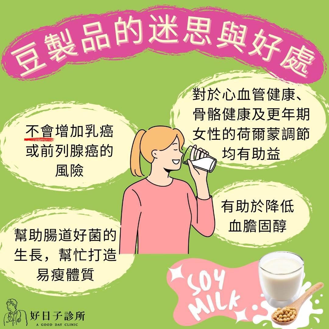 豆製品的迷思與4大好處。（圖／翻攝自好日子診所臉書）
