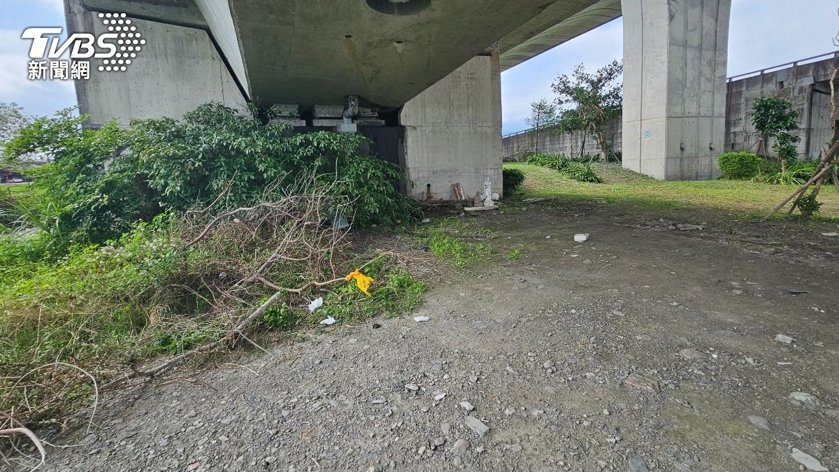 死者陳屍在橋下的車子後座。（圖／TVBS）
