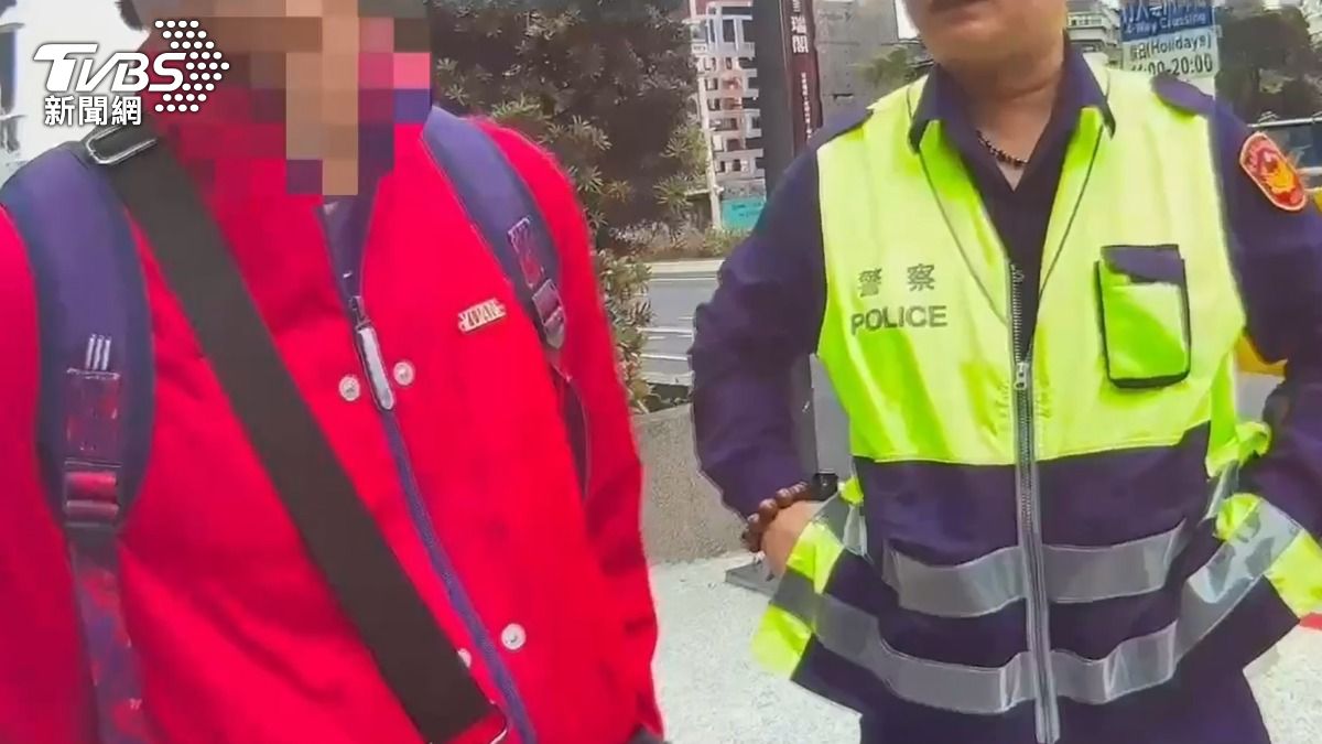 警方逮捕朱姓男子。（圖／TVBS）