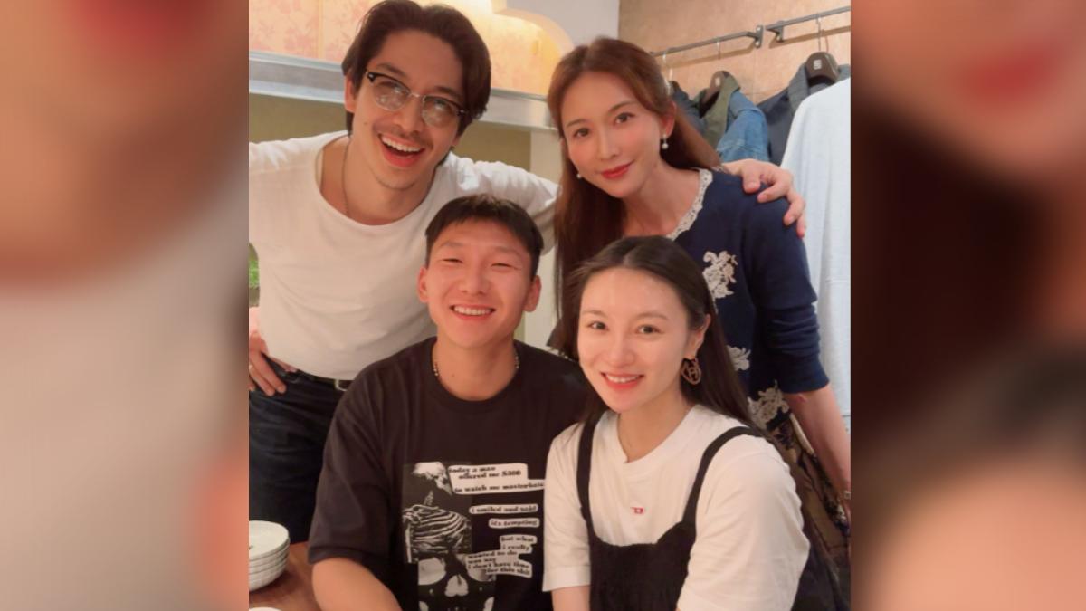 林志玲與AKIRA一同招待大陸演員阿如那（圖下）夫妻。（圖／翻攝自IG）