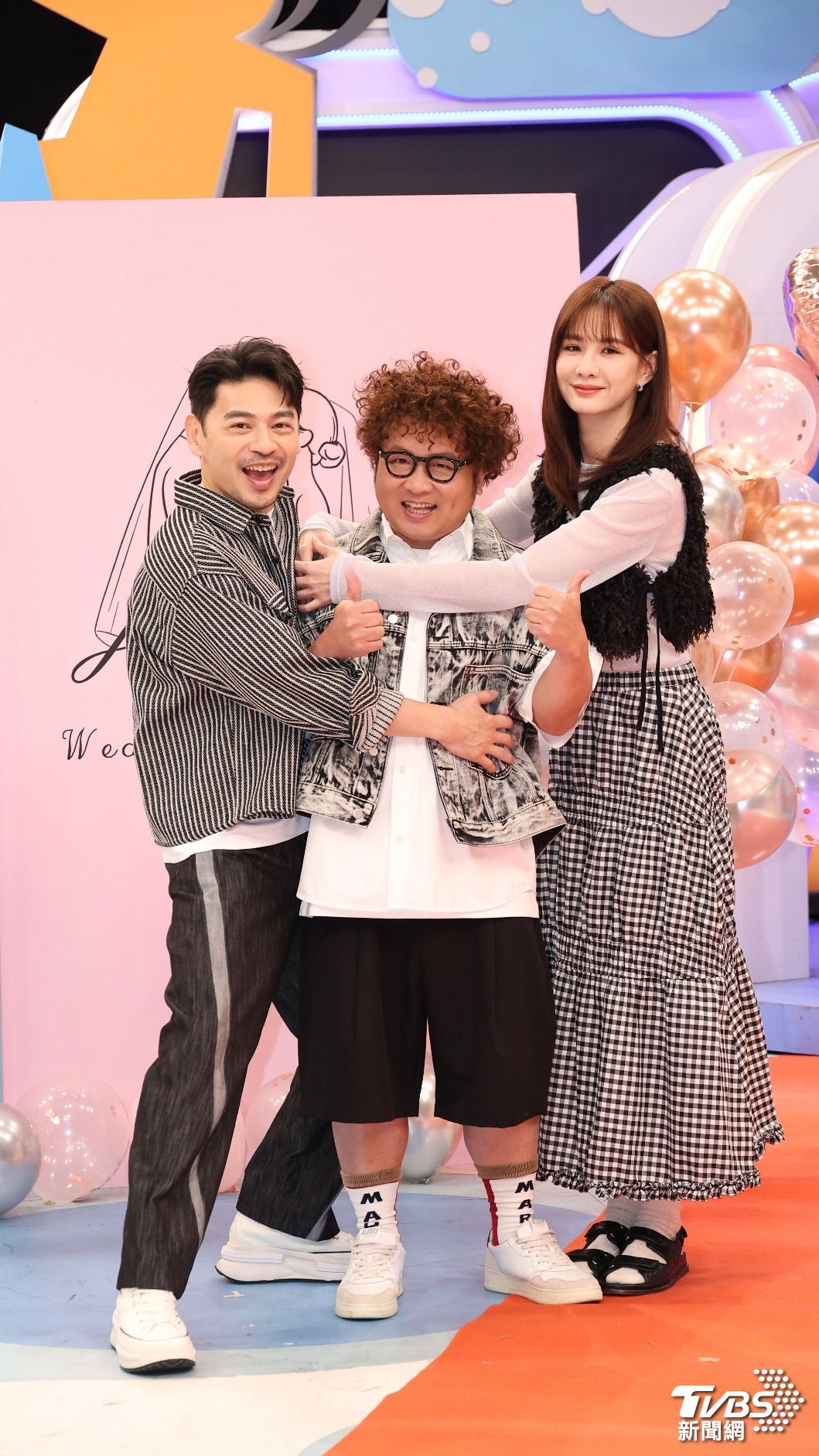 阿Ken、納豆、安心亞進棚錄影。（圖／張哲鳴攝）