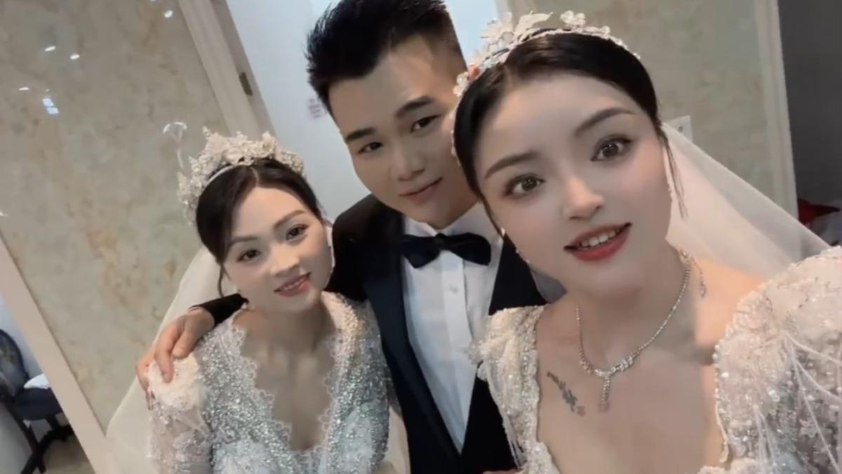 中國一名新郎打算與前妻、現任一起辦婚禮。（圖／翻攝自 微博）