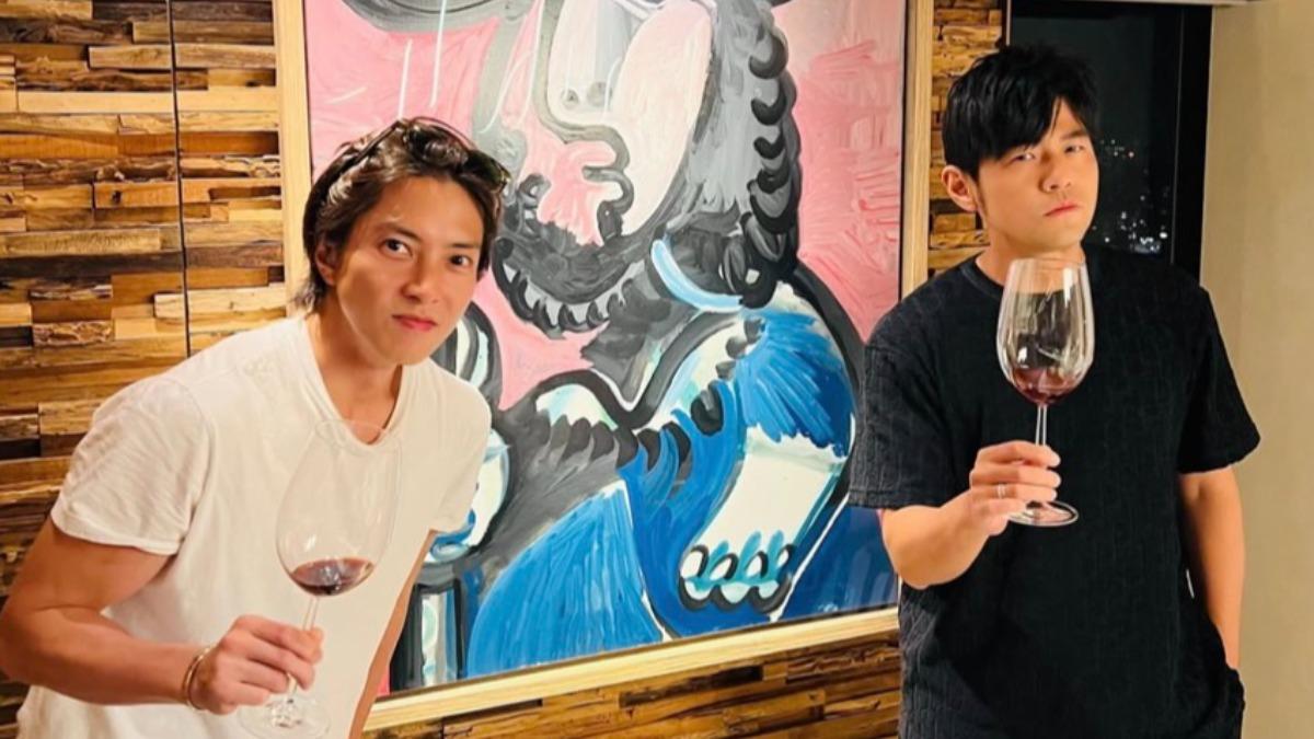 山下智久（左）和周董交情越來越好，粉絲期盼2人合作新歌。（圖／翻攝自tomo.y9 IG）