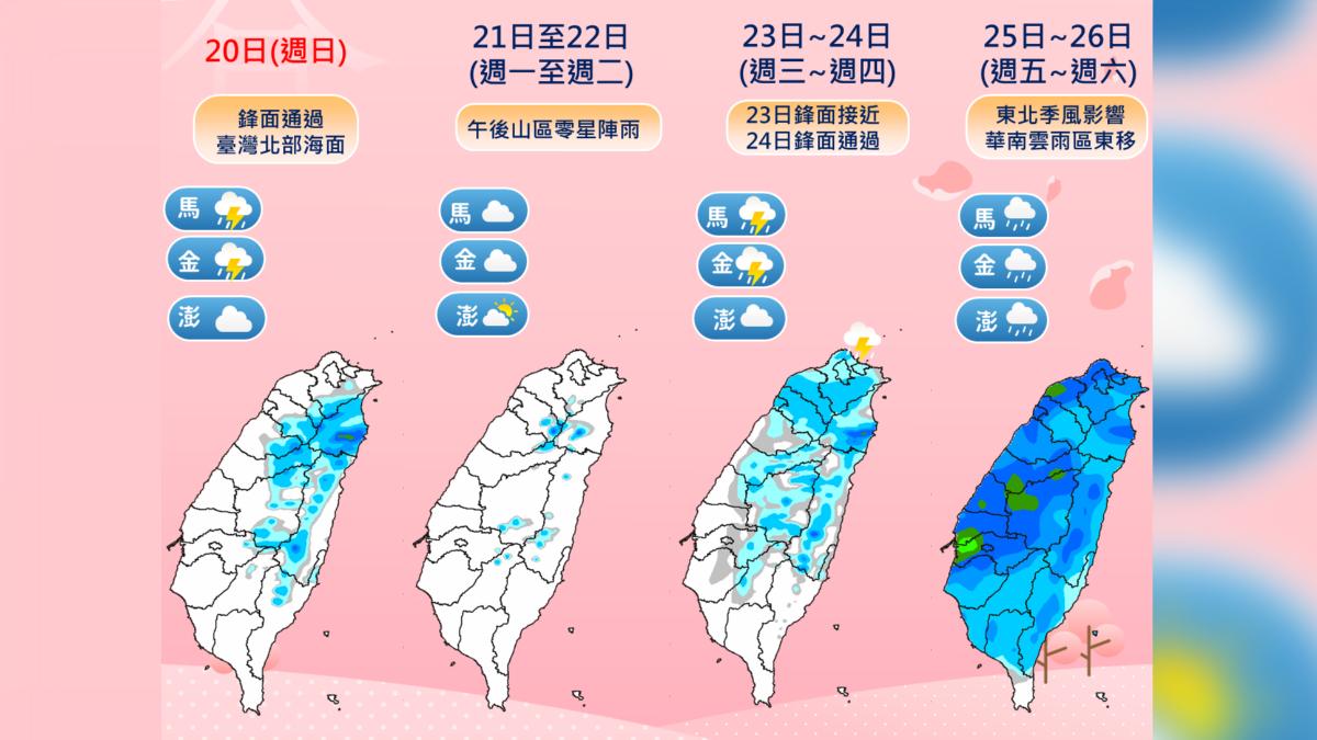 未來降雨趨勢。（圖／氣象署）