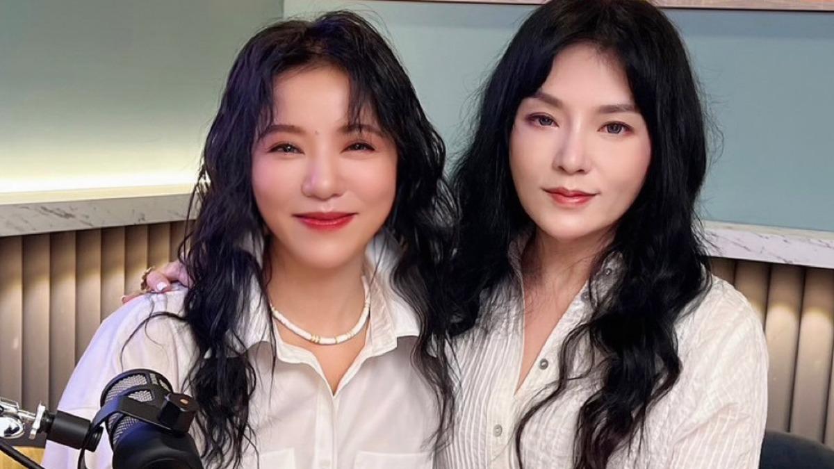 丁噹（左）笑說和唐綺陽是失散多年的雙胞胎姊妹。（圖／翻攝自唐綺陽臉書）