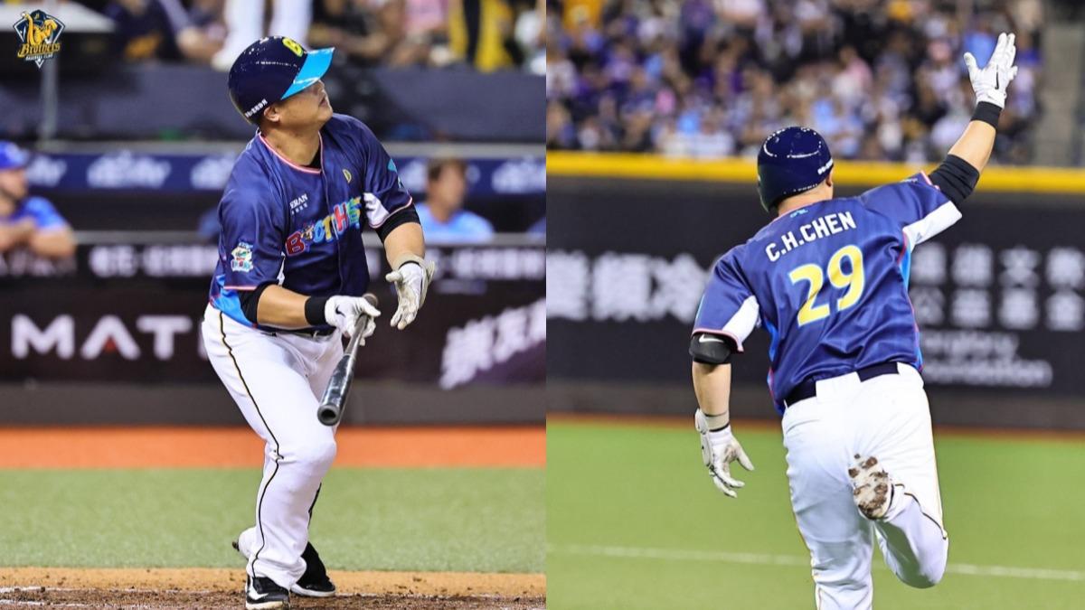 陳俊秀轟出滿貫全壘打。（圖／翻攝自IG@brothers_baseball）