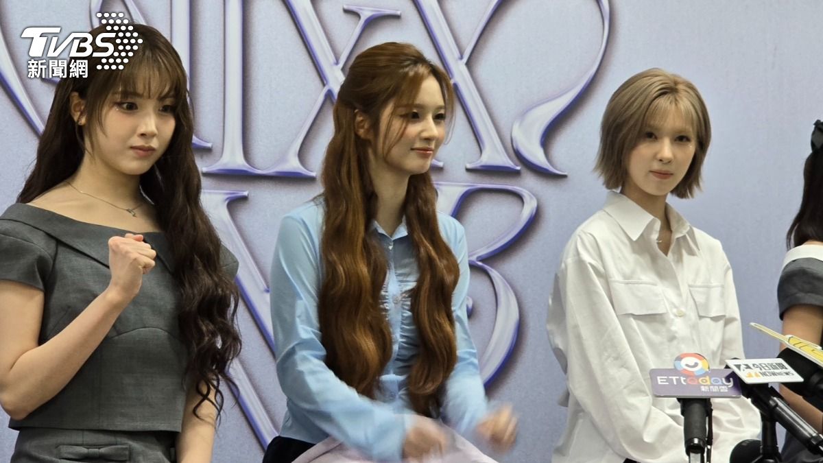 Bae（右起）、Sullyoon、Jiwoo。（圖／羅子欣攝）