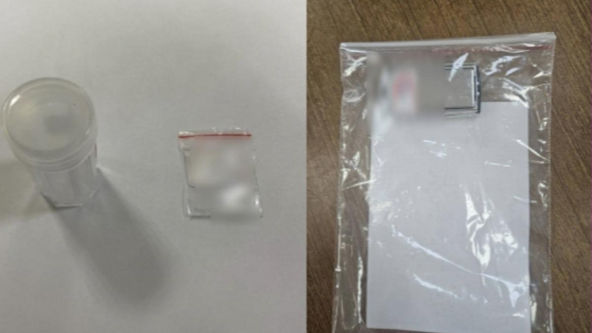 澎湖警方昨破出租住宅吸毒案，查獲Ｋ他命殘渣，以及電子磅秤。（圖／TVBS）