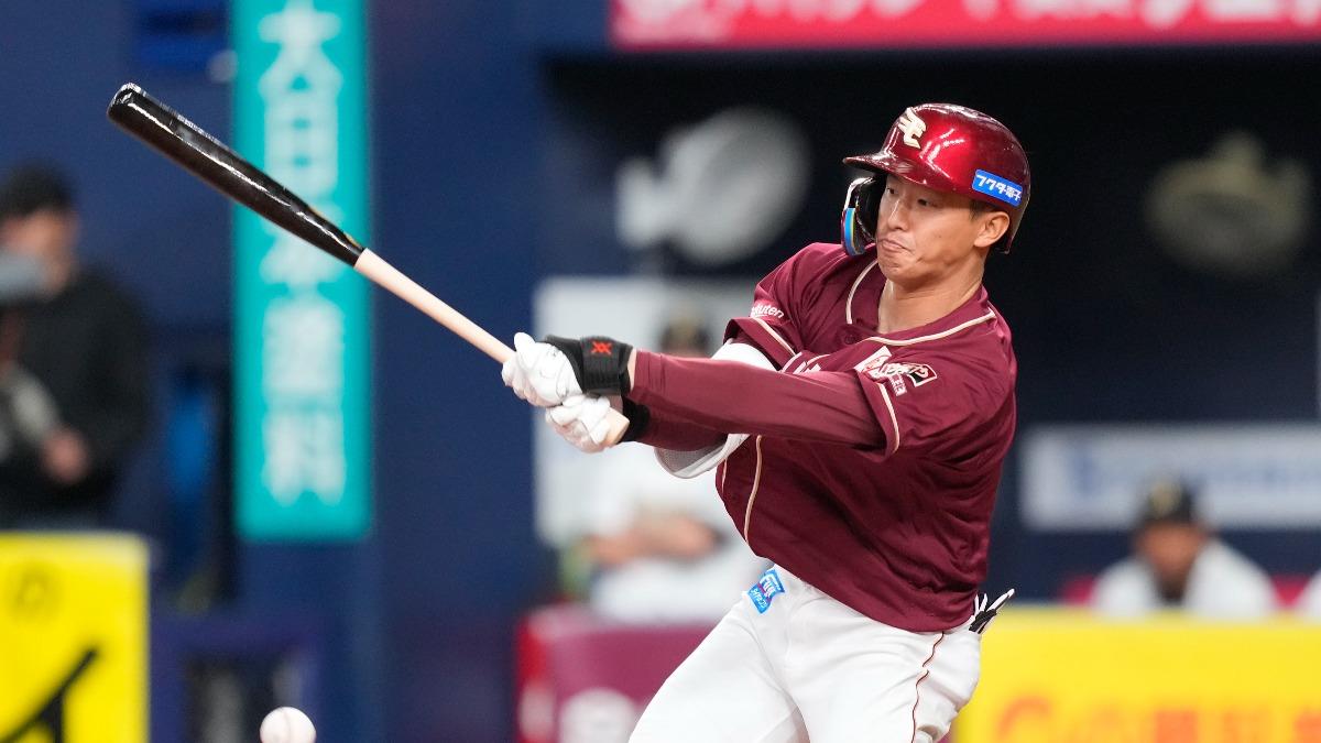 辰己涼介。（圖／翻攝自X@Sanspo_EAGLES）