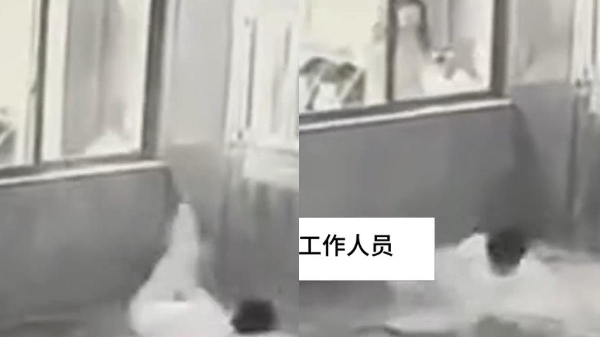 男子其實在一樓。（圖／翻攝自微博《百姓關注》）