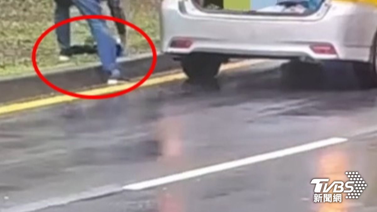 黃男將盆栽搬上後車箱。(圖/TVBS)