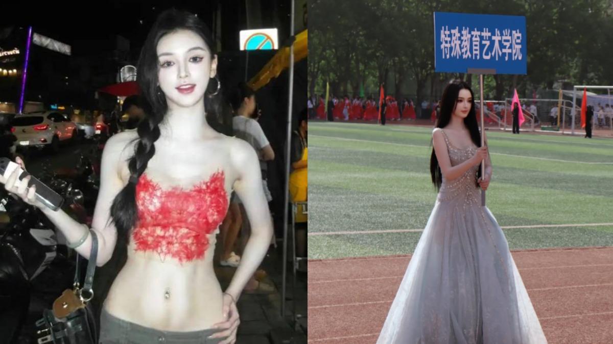 大陸聾啞女大生宸玥因長太美被質疑AI換圖。（圖／翻攝自微博）