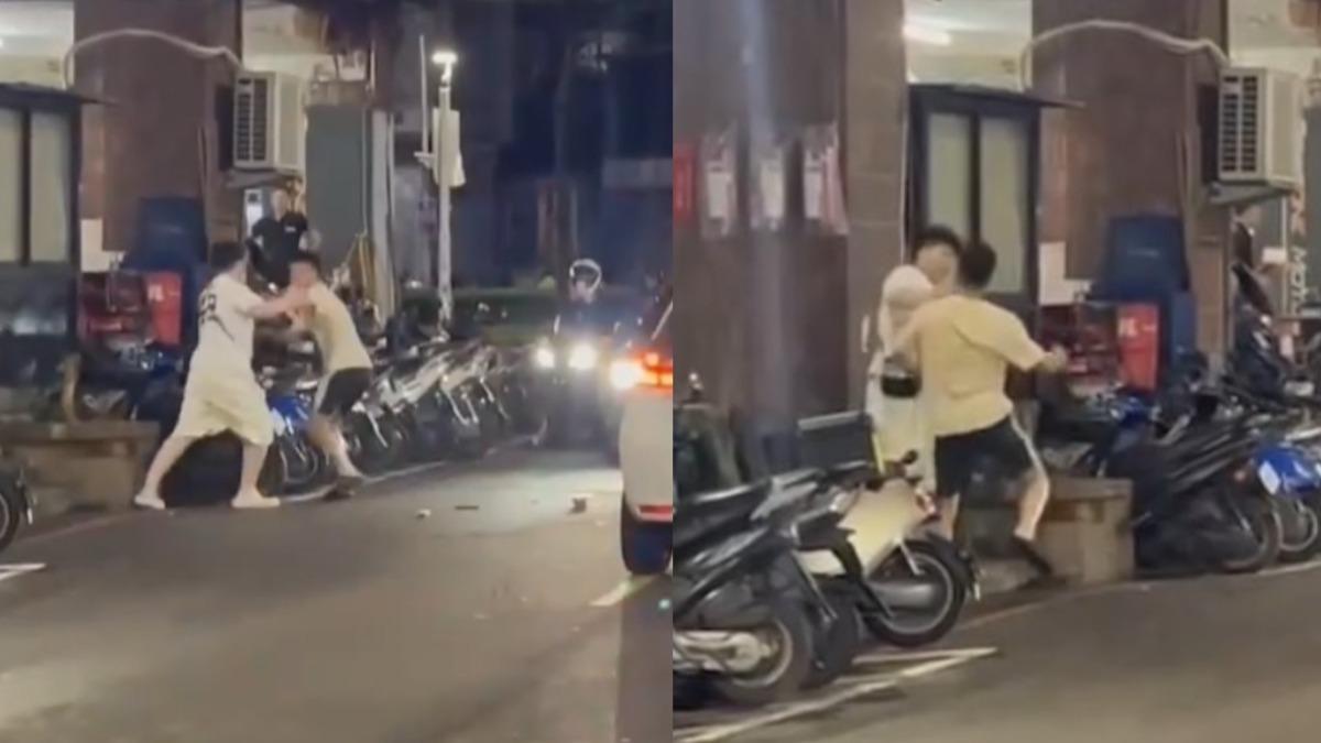 雙方在路邊爆發肢體衝突。（圖／翻攝自社會事新聞影音）