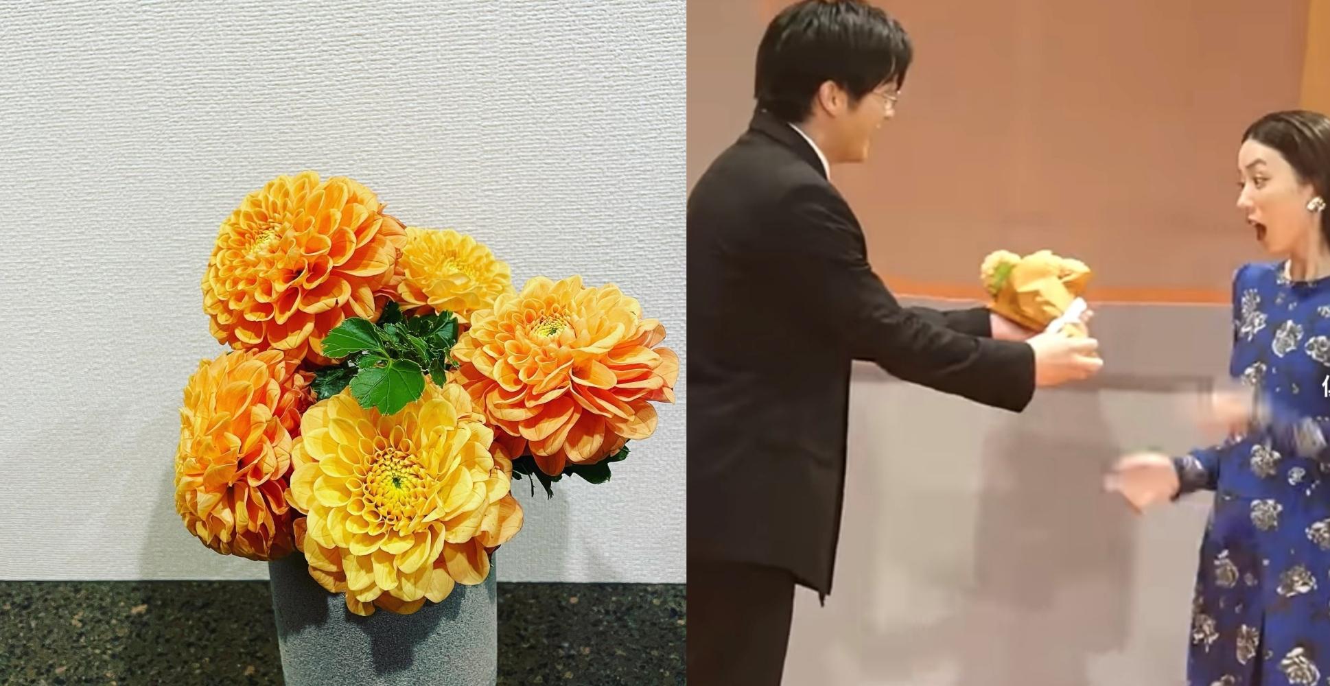 永野芽郁從田中圭收到花束，目前還留在IG上。（圖／翻攝自永野芽郁IG、推特）