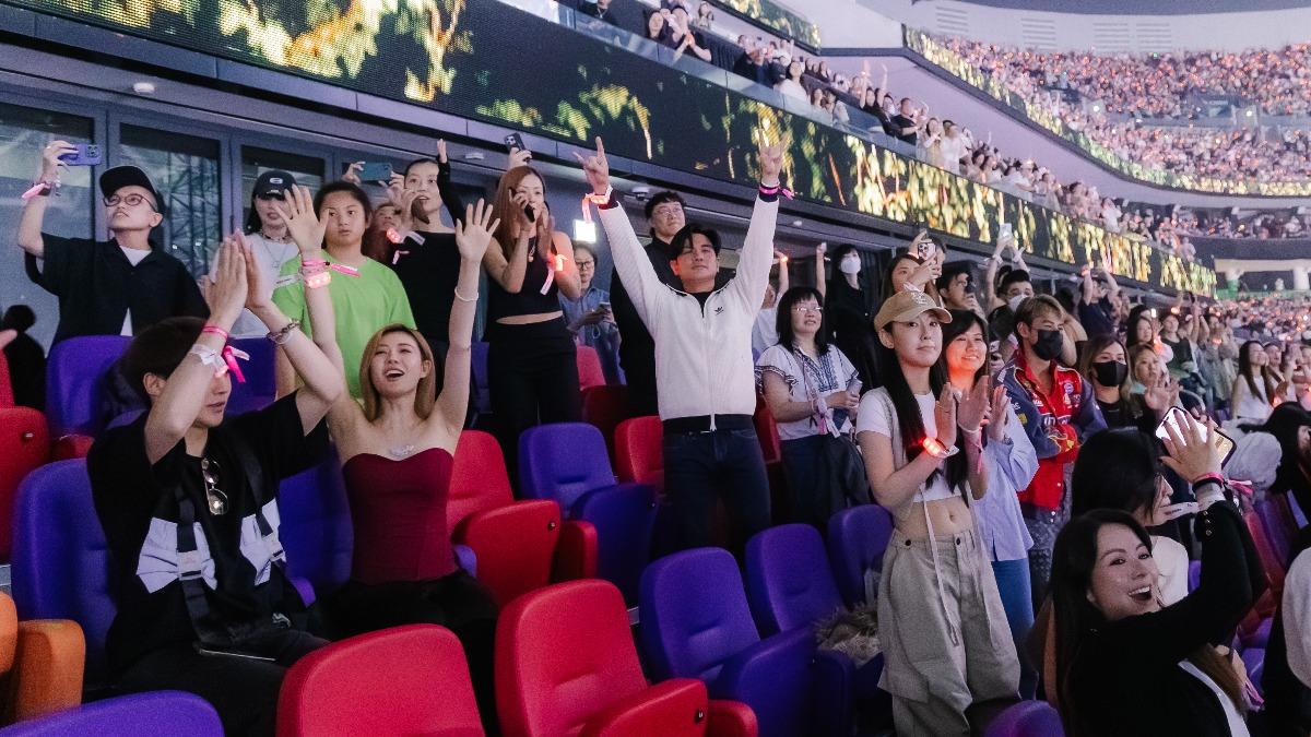 群星開心享受謝霆鋒的演唱會。（圖／英皇娛樂提供）