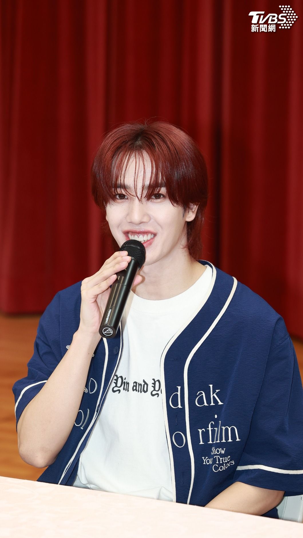 隊長KAZUTA滿意方毅家今天代表團體發言的表現。（圖／黃城碩攝）