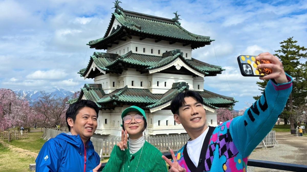 陳美鳳、⼩鹿和宮下縣長。（圖／民視提供）