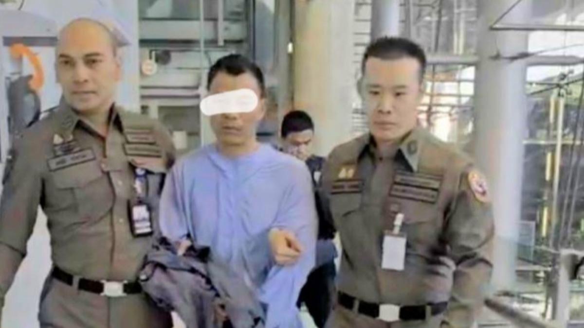 中國男子殘忍殺害泰國跨性別女子在機場被逮。（圖／取自khaosod）