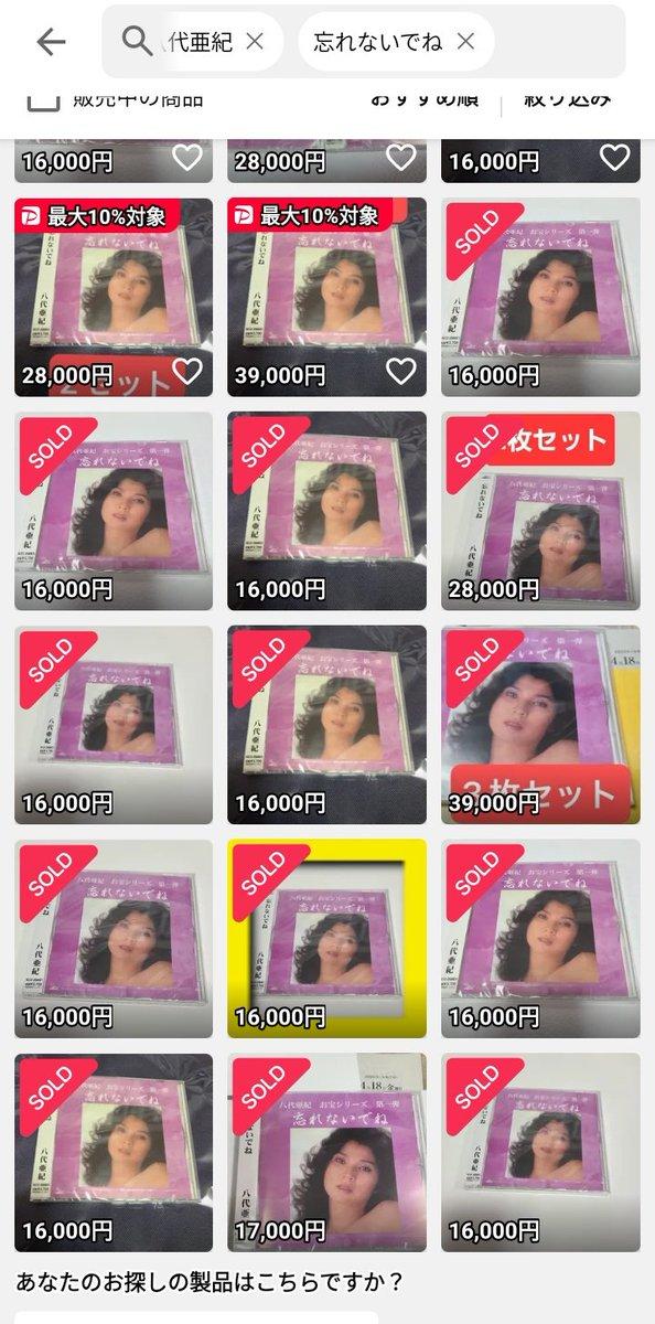 原價日幣3700元的「八代亞紀裸照精選輯」竟被喊價。（圖／翻攝自日網）