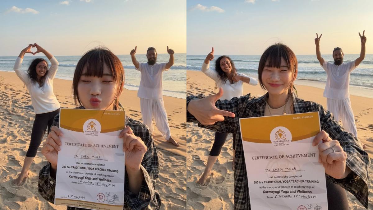 愛莉莎莎去年取得國際瑜伽教師證照。（圖／翻攝自IG＠goodalicia）