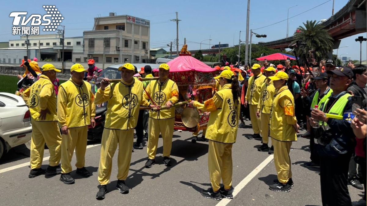 白沙屯媽祖徒步進香活動持續進行中。（圖／林冠丞攝）