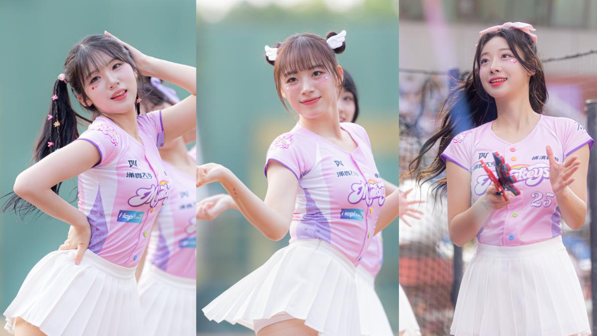 「樂天三本柱」廉世彬（左起）、河智媛、禹洙漢。（圖／樂天桃猿提供）